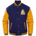 Faux Leather Varsity Jacket